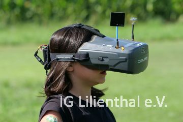 FPV-Brille im Einsatz FPV-Brille im Einsatz